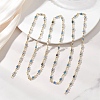 Natural Indian Agate Beaded Round Link Chains AJEW-JB01533-04-1