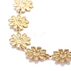Enamel Daisy Link Chain Necklace NJEW-P220-01G-4