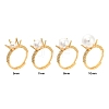 Adjustable Brass Ring Findings KK-WH0062-40G-4