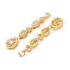 Brass Micro Pave Clear Cubic Zirconia Pendants CU-CBADD64-05G-2