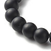 Energy Power Synthetic Black Stone & Synthetic Hematite Beads Stretch Bracelets Set for Men Women BJEW-JB06793-9