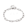 Tarnish Resistant 304 Stainless Steel Paperclip Chain Bracelet for Men Women BJEW-E031-03P-01-1