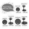 SUNNYCLUE 30Pcs 3 Size 304 Stainless Steel Stud Earring Findings STAS-SC0004-32-2