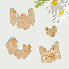 3 Styles Alloy Flower Cuff Bangles & Ring Sets for Women SJEW-CY0001-01-7