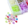 400Pcs 8 Colors Baking Paint Imitation Jade Glass Round Bead Strands DGLA-FS0001-09-3