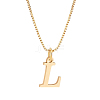1pc 304 Stainless Steel Letter Pendant Necklaces NJEW-LP0001-38L-G-1