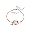 Four-leaf clover Stainless Steel Crystal Rhinestone Multi-Strand Cable Chain Bracelets for Women YE4385-1