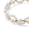 Shell Pearl Beaded Bracelets BJEW-TA00454-3
