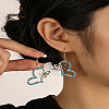 Heart with Butterfly Alloy Rhinestone Dangle Earrings FS-WGF592F-07-1
