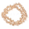 Electroplate Glass Beads Strands X-EGLA-D030-17I-2
