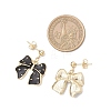 Bowknot Alloy Enamel Dangle Stud Earrings EJEW-JE06449-6