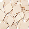 Yilisi DIY Rhombus Shape Natural Wood Pendants Earring Making Kits DIY-YS0001-14-4