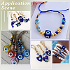 50Pcs Handmade Evil Eye Lampwork European Beads LAMP-SC0001-83-6