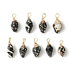 Spiral Shell Pendants PALLOY-JF02492-02-1