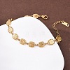 304 Stainless Steel Link Chain Bracelets for Women BJEW-K293-03G-3
