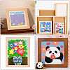 DIY Children Wood Decoration Clay Picture Frame WOOD-WH20008-07G-4