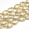Electroplate Glass Beads Strands EGLA-S151-18x13mm-M-3