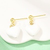 Brass Enamel Stud Earring EJEW-Z164-19G-4