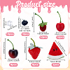 62Pcs 7 Styles Plastic Imitation Fruit DJEW-PH0001-63-2
