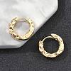 Brass Hoop Earrings EJEW-D320-23G-3
