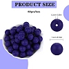 80Pcs Round Silicone Focal Beads SIL-SZ0001-24-02-2