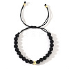 Natural Obsidian Round Beads Braided Bead Bracelets ZJ4066-6-1