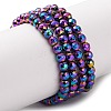 Electroplate Non-magnetic Synthetic Hematite Beads Strands X-G-J169B-3mm-05-1