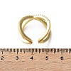 Adjustable Brass Micro Pave Clear Cubic Zirconia Cuff Rings X-RJEW-F101-17G-2
