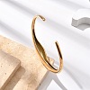 304 Stainless Steel Cuff Bangles for Women BJEW-B108-06G-3
