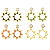 Brass Dangle Stud Earrings for Women EJEW-MZ00758-2