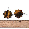 Natural Tiger Eye Pendants G-T144-12F-3