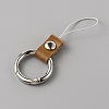 Leather and Zinc Alloy Mobile Phone Finger Rings AJEW-WH0307-53A-2