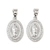 Brass & Clear Cubic Zirconia Pendants KK-G558-08P-1