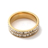 Vacuum Plating 304 Stainless Steel Finger Ring with Cubic Zirconia RJEW-Z029-01G-2