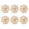6Pcs 1-Hole Zinc Alloy Shank Buttons BUTT-PH0001-52G-02-1