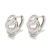 Chain-Shaped Brass Hoop Earrings EJEW-L211-009C-P-1
