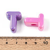 UV Plating Opaque Acrylic European Beads OACR-M027-03T-4