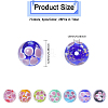 28Pcs 7 Colors Luminous Handmade Gold Sand Lampwork Beads LAMP-GL0002-02-2