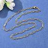 304 Stainless Steel Paperclip Chain Necklace NJEW-M183-04G-4