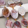 Natural Fire Crackle Agate Beads Strands G-P605-L03-01D-1