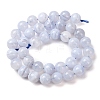 Natural Blue Lace Agate Beads Strands G-F222-30-10mm-01A-5