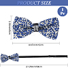1Pc Polyester with Rhinestone Bow Ties for Bridegroom AJEW-SP0003-32D-2