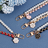 ANATTASOUL 4Pcs 4 Colors Plastic Pearl Beaded & PU Leather Chain Mobile Straps FIND-AN0001-13-7