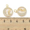 Brass Micro Pave Clear Cubic Zirconia Pendants KK-L211-018G-01-3