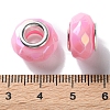 Opaque Brass Cores Acrylic European Beads OACR-M024-03P-11-3