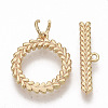 Brass Toggle Clasps X-KK-N216-43-3