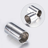 304 Stainless Steel Magnetic Clasps with Glue-in Ends STAS-F132-55P-10mm-2
