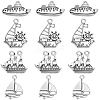 56Pcs 4 Styles Tibetan Style Alloy Pendants PALLOY-SC0004-35-1