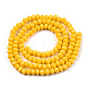 Opaque Solid Color Imitation Jade Glass Beads Strands EGLA-A044-P1mm-D29-3