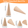 12Pcs 3 Styles Wooden Ring Displays RDIS-SC0001-04-2